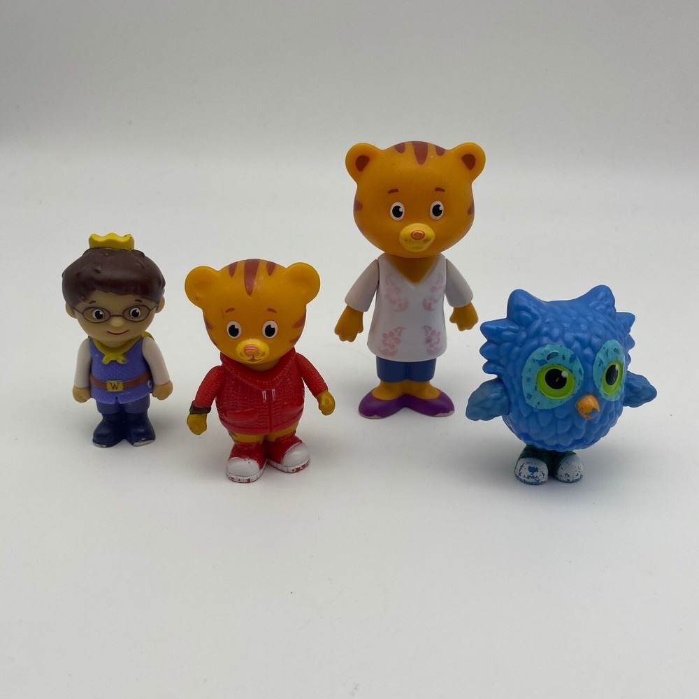 Daniel Tiger Figures Lot of 4‎ - O The Owl Prince Wednesday - Mr Rogers